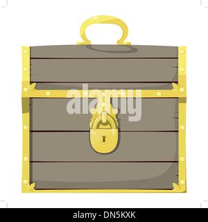 Closed pirate chest Stock Vector