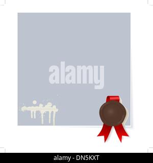 Sheet of old paper with a wax seal Stock Vector