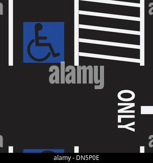 Parking space for the disabled Stock Vector