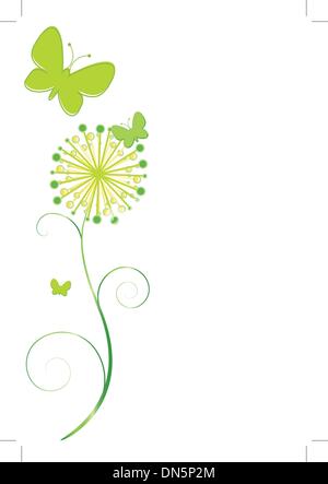Flower background with butterflies Stock Vector Image & Art - Alamy