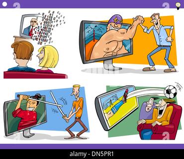 cartoon concepts and ideas set Stock Vector