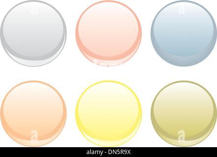 Colorful web design button collection with flat design. Web and ui ...