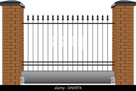 Section of the fence Stock Vector
