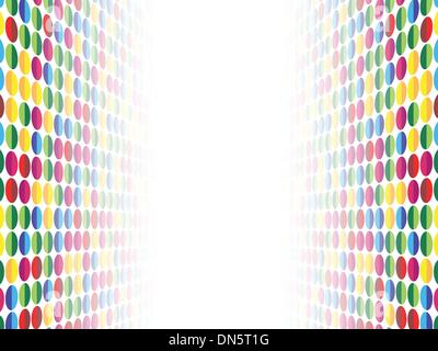 Halftone Background in Perspective. Stock Vector