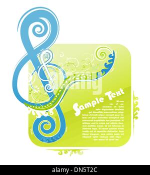 abstract green music background with violin Stock Vector Image & Art ...
