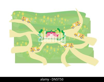 back to school - maze Stock Vector