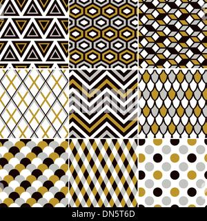 seamless golden pattern Stock Vector