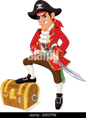 Cartoon pirate Stock Vector