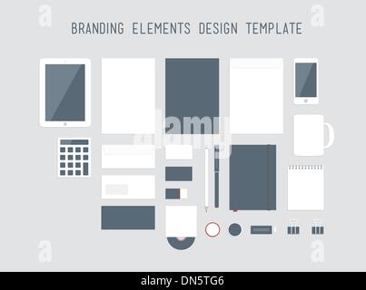 Branding design elements vector set Stock Vector