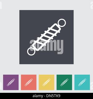 Automobile shock absorber flat single icon. Stock Vector