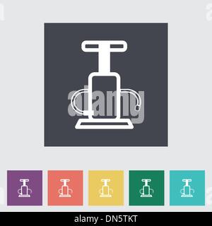 Pump flat single icon. Stock Vector