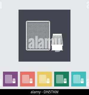 Automotive filter flat icon. Stock Vector