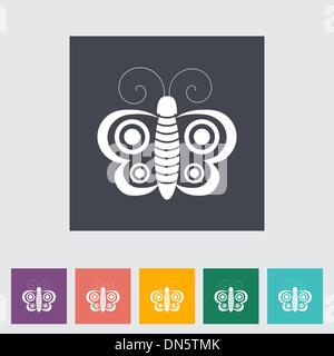 Grey blue butterfly icon, flat style Stock Vector Image & Art - Alamy