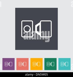 Belt flat single icon. Stock Vector