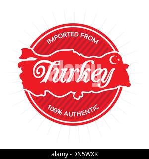 Imported from Turkey Label Stock Vector