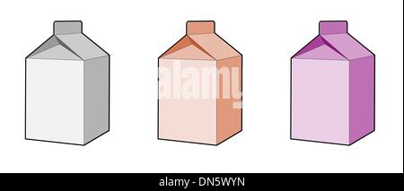 The milk box Stock Vector