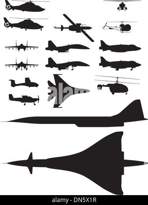 Military aircrafts set Stock Vector Image & Art - Alamy