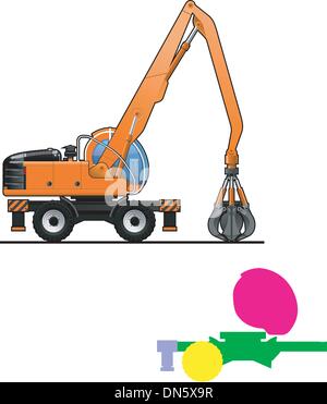 excavator Stock Vector