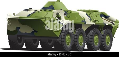 armored troop-carrier. Stock Vector