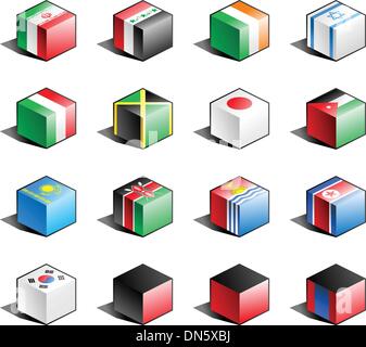 Flag icon set (part 6) Stock Vector