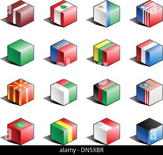 Flag icon set (part 7) Stock Vector