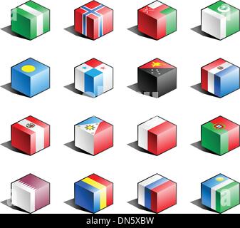 Flag icon set (part 9) Stock Vector
