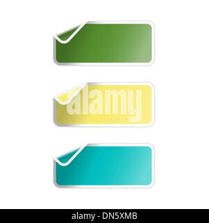 The folded corner label Stock Vector