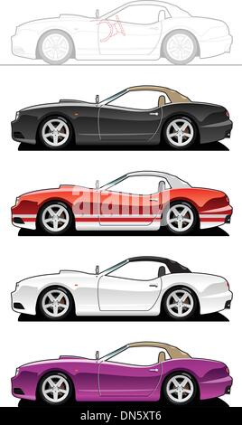 replica car. Stock Vector