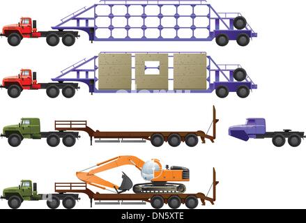 truck tractor Stock Vector