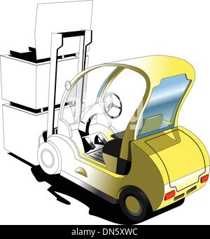 Forklift Stock Vector