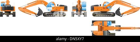 excavator Stock Vector
