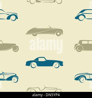 Seamless pattern with retro cars. Stock Vector