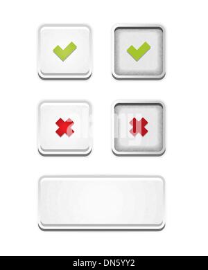 The accept and false buttons set Stock Vector