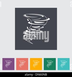 Tornado flat icon. Stock Vector