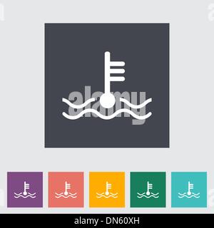 Icon of motor temperature. Stock Vector