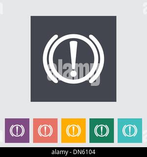 Notification of problems with the brake system. Stock Vector