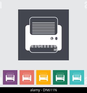 Printer flat icon. Stock Vector