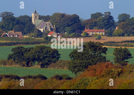 St Andrews Church and village Ringstead Norfolk Stock Photo