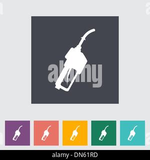 Refueling nozzle flat icon. Stock Vector