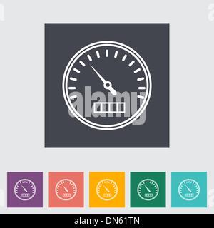 Speedometer flat icon. Stock Vector