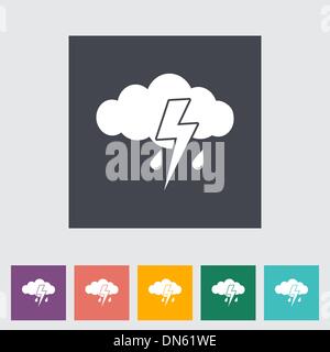 Storm flat icon. Stock Vector
