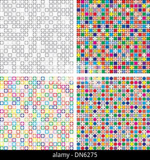 vector set of abstract colorful tile backgrounds Stock Vector Image ...