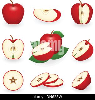 Red apple Stock Vector