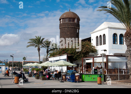 Puerto Castillo Restaurant, Caleta de Fuste, Fuerteventura, Canary Islands, Spain. Stock Photo