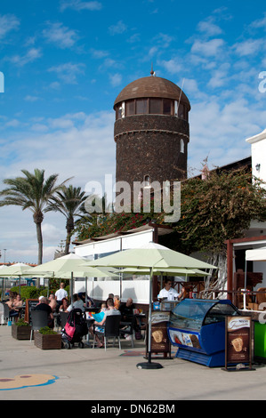 Puerto Castillo Restaurant, Caleta de Fuste, Fuerteventura, Canary Islands, Spain. Stock Photo