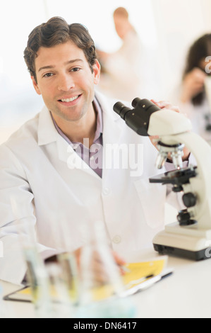 Scientist working in laboratory Stock Photo