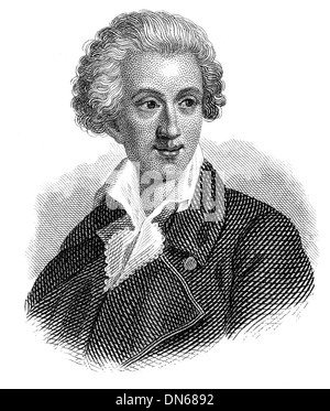 August Friedrich Ferdinand von Kotzebue, 1761 - 1819, a German playwright, writer and Russian Consul General, Stock Photo