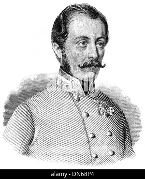 Portrait of Ludwig August Ritter von Benedek or Lajos Benedek, 1804 - 1881, an Austrian general of Hungarian descent, Stock Photo