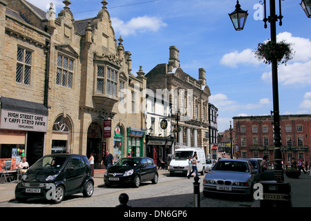 The High Street in the centre of Wrexham, Clwyd, north Wales Stock Photo