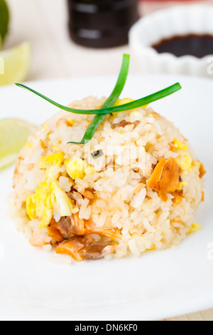Salmon fried rice Stock Photo